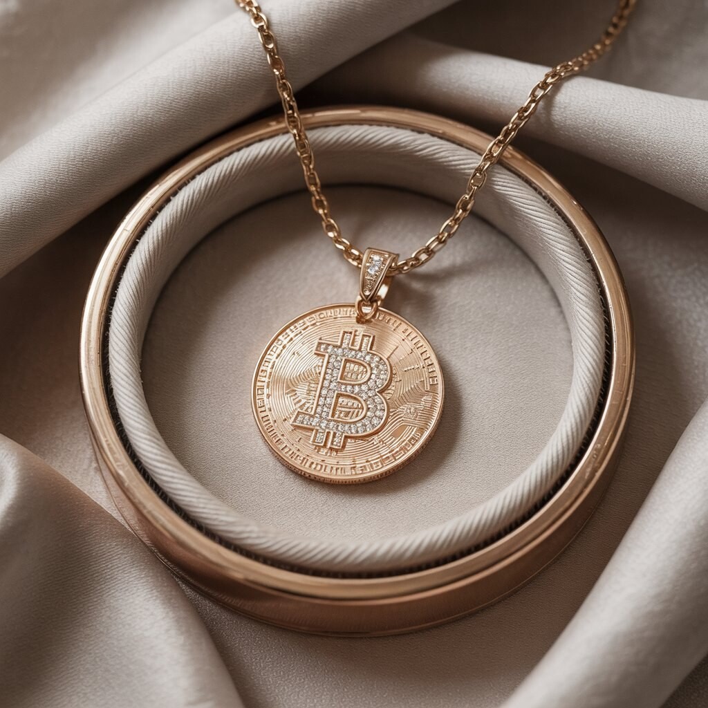 Золотая подвеска Bitcoin* DG-PD-30