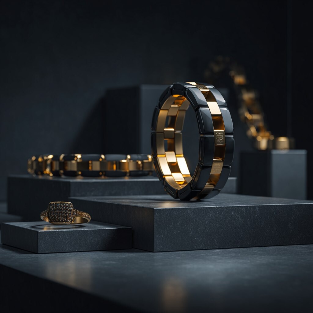 Кольцо в стиле "Baraka Black Ceramic" DG-RA-37